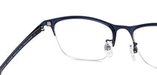 Load image into Gallery viewer, Blue Rectangle Full Rim Unisex Eyeglasses by Lenskart Air-205290