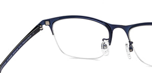 Blue Rectangle Full Rim Unisex Eyeglasses by Lenskart Air-205290