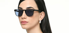 Load image into Gallery viewer, Black Grey Transparent Wayfarer Full Rim Unisex Sunglasses by John Jacobs-215582