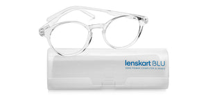 Transparent Round Full Rim Unisex Eyeglasses by Lenskart BLU Screen Glasses-201292