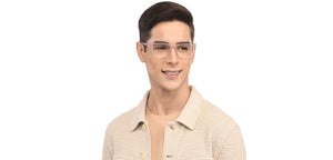 Pink Rectangle Full Rim Unisex Eyeglasses by Lenskart BLU Screen Glasses-210082
