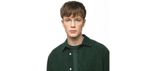 Blue Rectangle Rimless Unisex Eyeglasses by Vincent Chase-211518