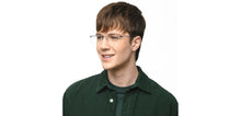 Load image into Gallery viewer, Blue Rectangle Rimless Unisex Eyeglasses by Vincent Chase-211518