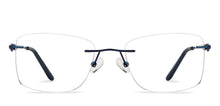 Load image into Gallery viewer, Blue Rectangle Rimless Unisex Eyeglasses by Vincent Chase-211518