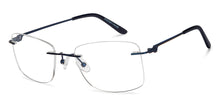 Load image into Gallery viewer, Blue Rectangle Rimless Unisex Eyeglasses by Vincent Chase-211518