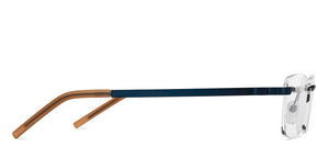 Blue Square Rimless Unisex Eyeglasses by Lenskart Air-211056