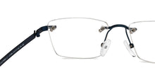 Load image into Gallery viewer, Blue Square Rimless Unisex Eyeglasses by Lenskart Air-211056