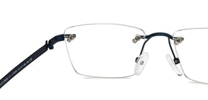 Blue Square Rimless Unisex Eyeglasses by Lenskart Air-211056