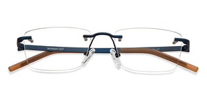Blue Square Rimless Unisex Eyeglasses by Lenskart Air-211056