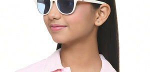 White Square Full Rim Kids Sunglasses by Hooper Online-218120