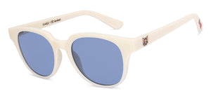 White Square Full Rim Kids Sunglasses by Hooper Online-218120