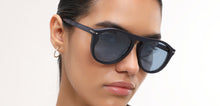 Load image into Gallery viewer, Blue Aviator Full Rim Unisex Eyeglasses by John Jacobs-218234