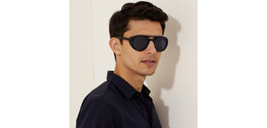 Blue Aviator Full Rim Unisex Sunglasses by John Jacobs-236884