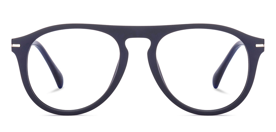 Blue Aviator Full Rim Unisex Eyeglasses by John Jacobs-218234