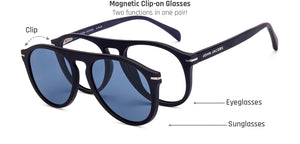 Blue Aviator Full Rim Unisex Eyeglasses by John Jacobs-218234