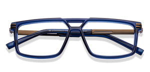 Blue Geometric Full Rim Unisex Eyeglasses by Lenskart STUDIO-222273