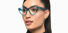 Load image into Gallery viewer, Blue Cat Eye Full Rim Women Eyeglasses by Lenskart STUDIO-217546