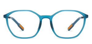Blue Geometric Full Rim Unisex Eyeglasses by Lenskart Air-211443
