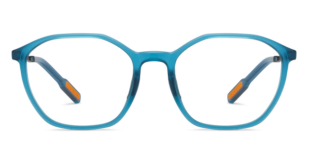 Blue Geometric Full Rim Unisex Eyeglasses by Lenskart Air-211443