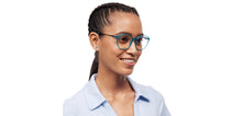 Load image into Gallery viewer, Blue Geometric Full Rim Unisex Eyeglasses by Lenskart Air-211443