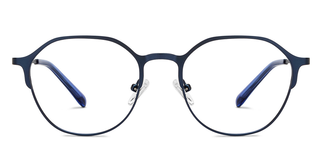 Blue Geometric Full Rim Unisex Eyeglasses by Vincent Chase Online-207367