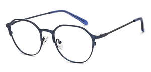 Blue Geometric Full Rim Unisex Eyeglasses by Vincent Chase Online-207367
