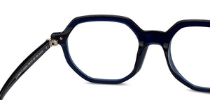 Blue Hexagonal Full Rim Unisex Eyeglasses by John Jacobs-215743
