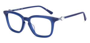 Blue Rectangle Full Rim Unisex Eyeglasses by John Jacobs-225397