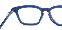 Load image into Gallery viewer, Blue Rectangle Full Rim Unisex Eyeglasses by John Jacobs-225397