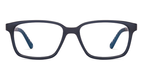 Blue Rectangle Full Rim Kids Eyeglasses by Hooper-224765