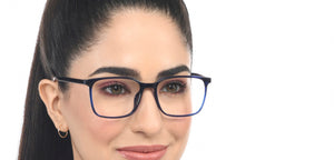 Blue Rectangle Full Rim Unisex Eyeglasses by Lenskart Air-210179