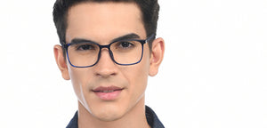 Blue Rectangle Full Rim Unisex Eyeglasses by Lenskart Air-210179