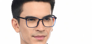 Blue Rectangle Full Rim Unisex Eyeglasses by Lenskart Air-210179