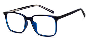Blue Rectangle Full Rim Unisex Eyeglasses by Lenskart Air-210179