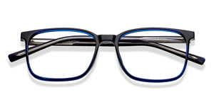 Blue Rectangle Full Rim Unisex Eyeglasses by Lenskart Air-210179