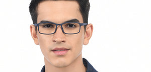 Blue Rectangle Full Rim Unisex Eyeglasses by Lenskart Air-210168