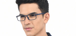 Blue Rectangle Full Rim Unisex Eyeglasses by Lenskart Air-210168