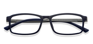 Blue Rectangle Full Rim Unisex Eyeglasses by Lenskart Air-210168