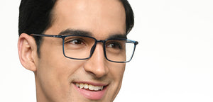 Blue Rectangle Full Rim Unisex Eyeglasses by Lenskart Air-215416