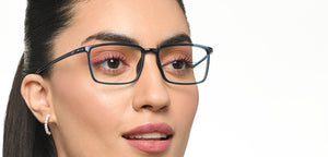 Blue Rectangle Full Rim Unisex Eyeglasses by Lenskart Air-215416
