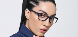 Blue Rectangle Full Rim Unisex Eyeglasses by Lenskart Air-217460