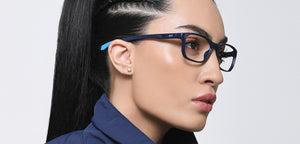 Blue Rectangle Full Rim Unisex Eyeglasses by Lenskart Air-217460