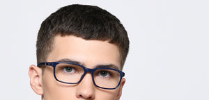 Blue Rectangle Full Rim Unisex Eyeglasses by Lenskart Air-217460