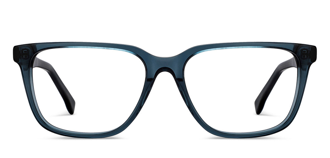 Blue Rectangle Full Rim Unisex Eyeglasses by Vincent Chase-211250
