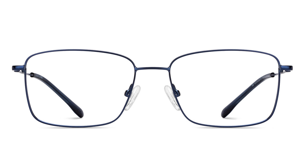 Blue Rectangle Full Rim Unisex Eyeglasses by Vincent Chase-216403