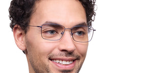 Blue Rectangle Full Rim Unisex Eyeglasses by Vincent Chase-216403