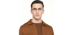 Blue Rectangle Full Rim Unisex Eyeglasses by Vincent Chase Online-219543