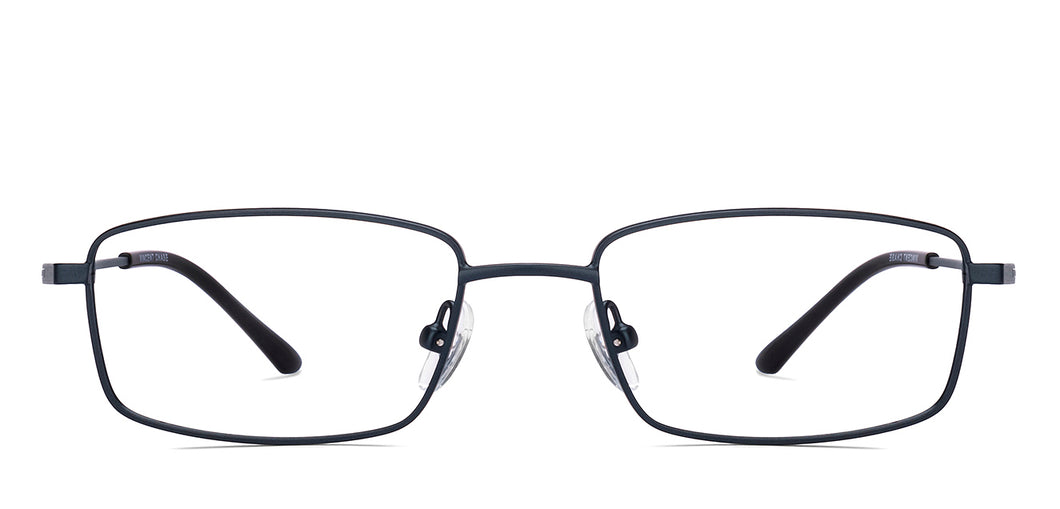 Blue Rectangle Full Rim Unisex Eyeglasses by Vincent Chase Online-219543