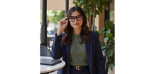 Load image into Gallery viewer, Blue Rectangle Full Rim Unisex Eyeglasses by Vincent Chase-229437