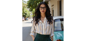 Blue Rectangle Full Rim Unisex Eyeglasses by Vincent Chase-229437